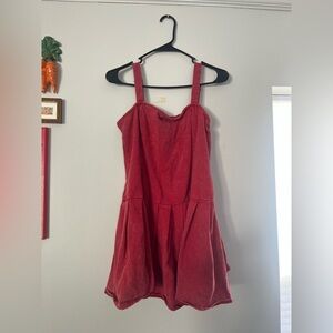 Forever 21 Red Denim Skater Dress
